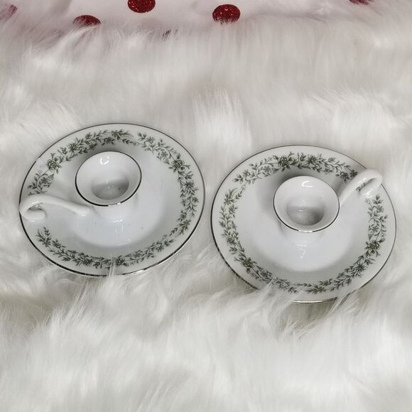 Mikasa Fine China Finger Loop Tapered Candle Holders Set of 2 G9059 Japa… - Picture 7 of 7